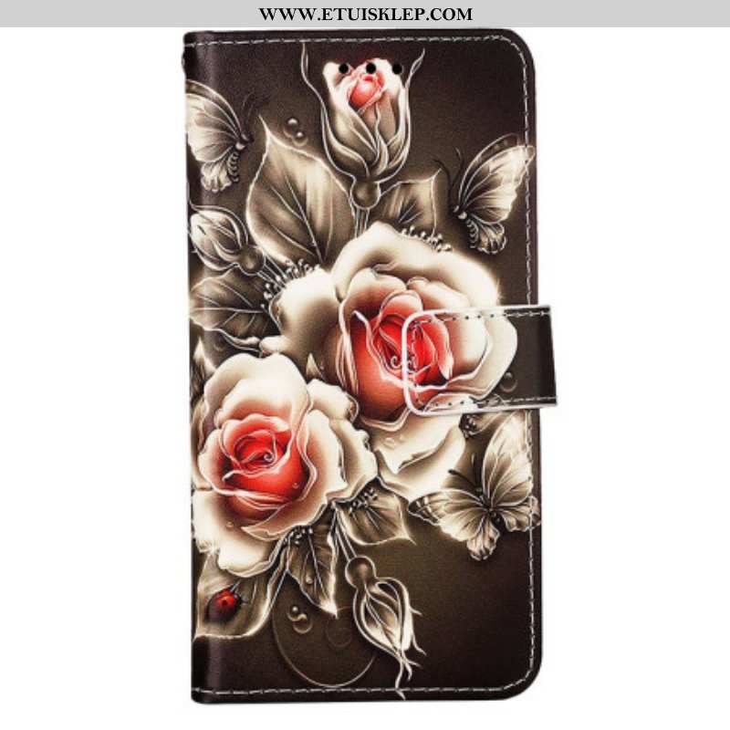 Etui Folio do Samsung Galaxy S23 Ultra 5G Złote Róże